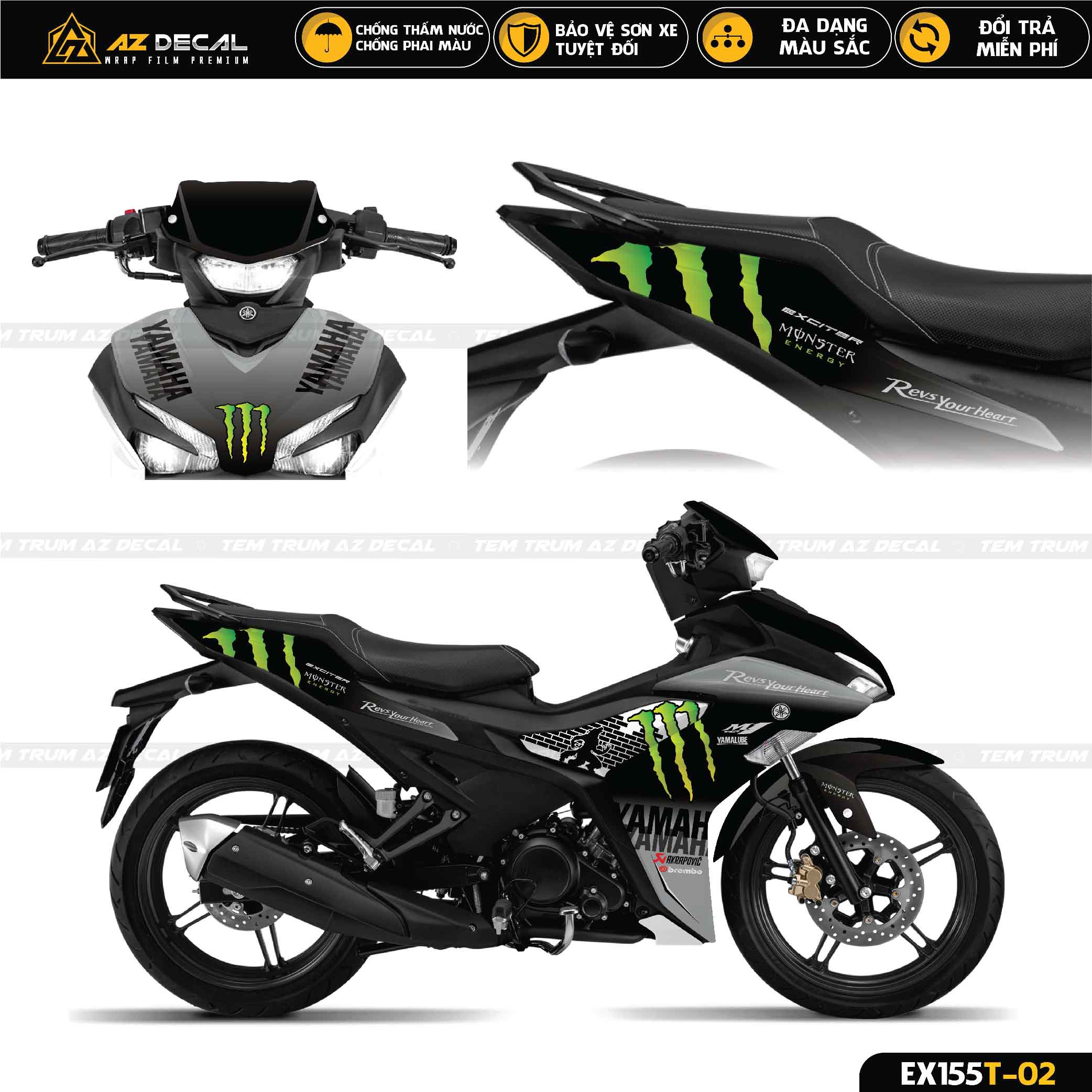 Yamaha Exciter 150 Monster Energy MotoGP 2019  Thông Số Kỹ Thuật